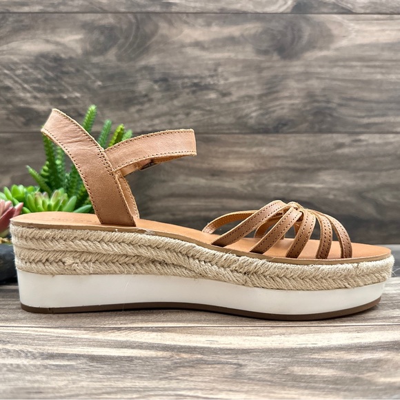 NIB Lucky Brand Juniffer Platform Wedge Sandal Latte Dress Winter Haze 9M - Picture 6 of 13